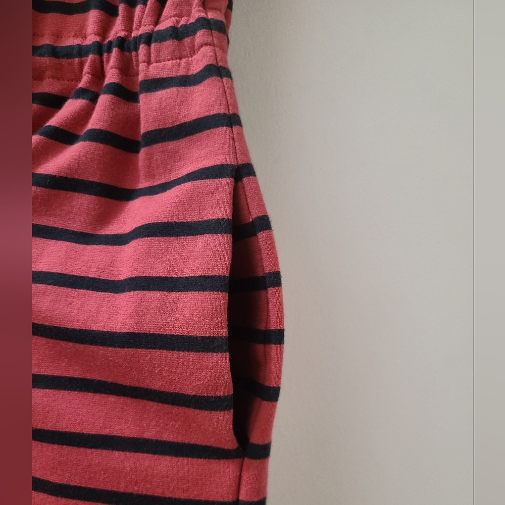 TOMMY BAHAMA Sombra Stripe Drawcord Waist Veranda Dress Red & Black XS-S - Picture 8 of 14